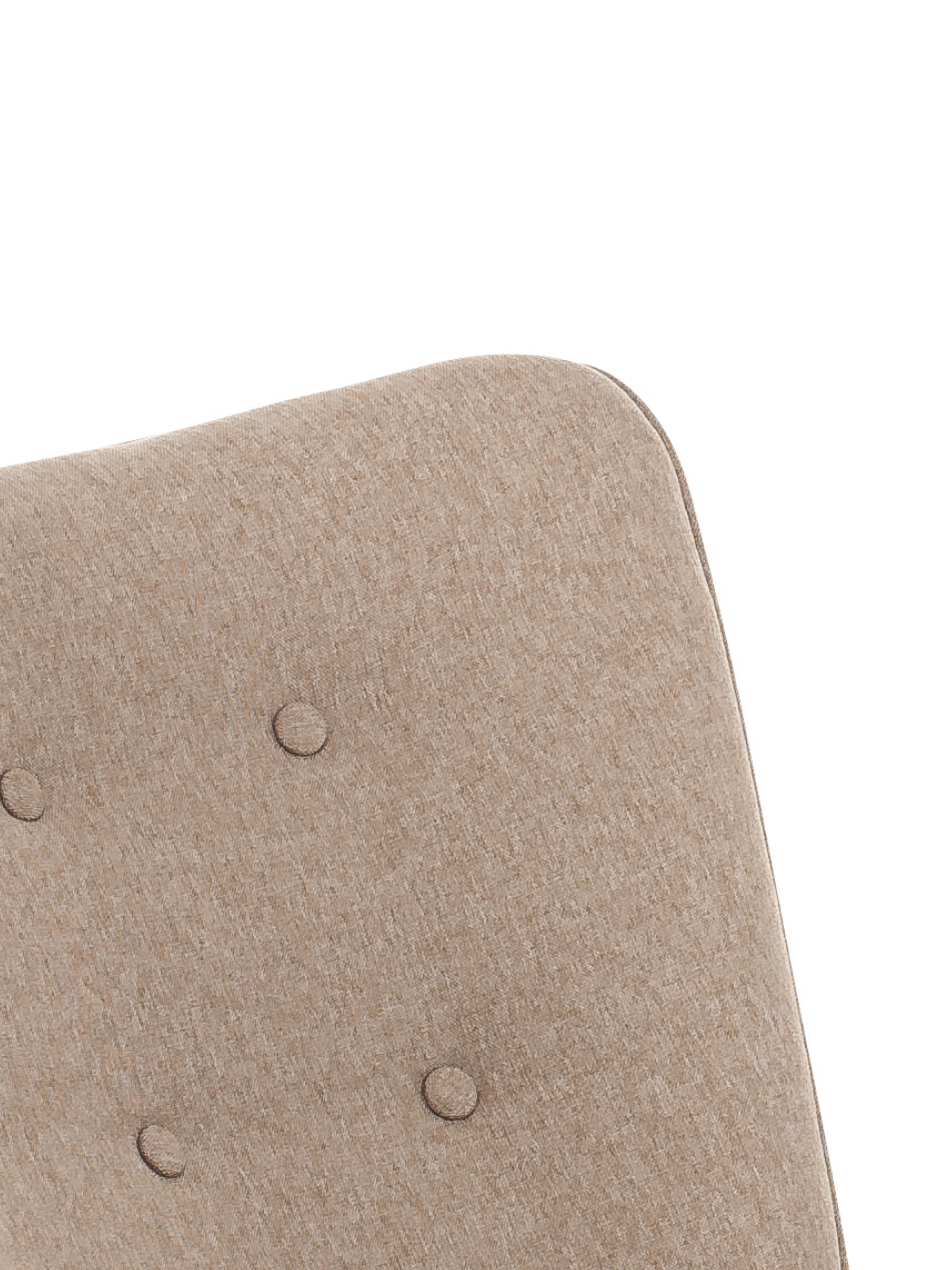 Rocking Chair Mama - Beige Fabric & Natural Wood