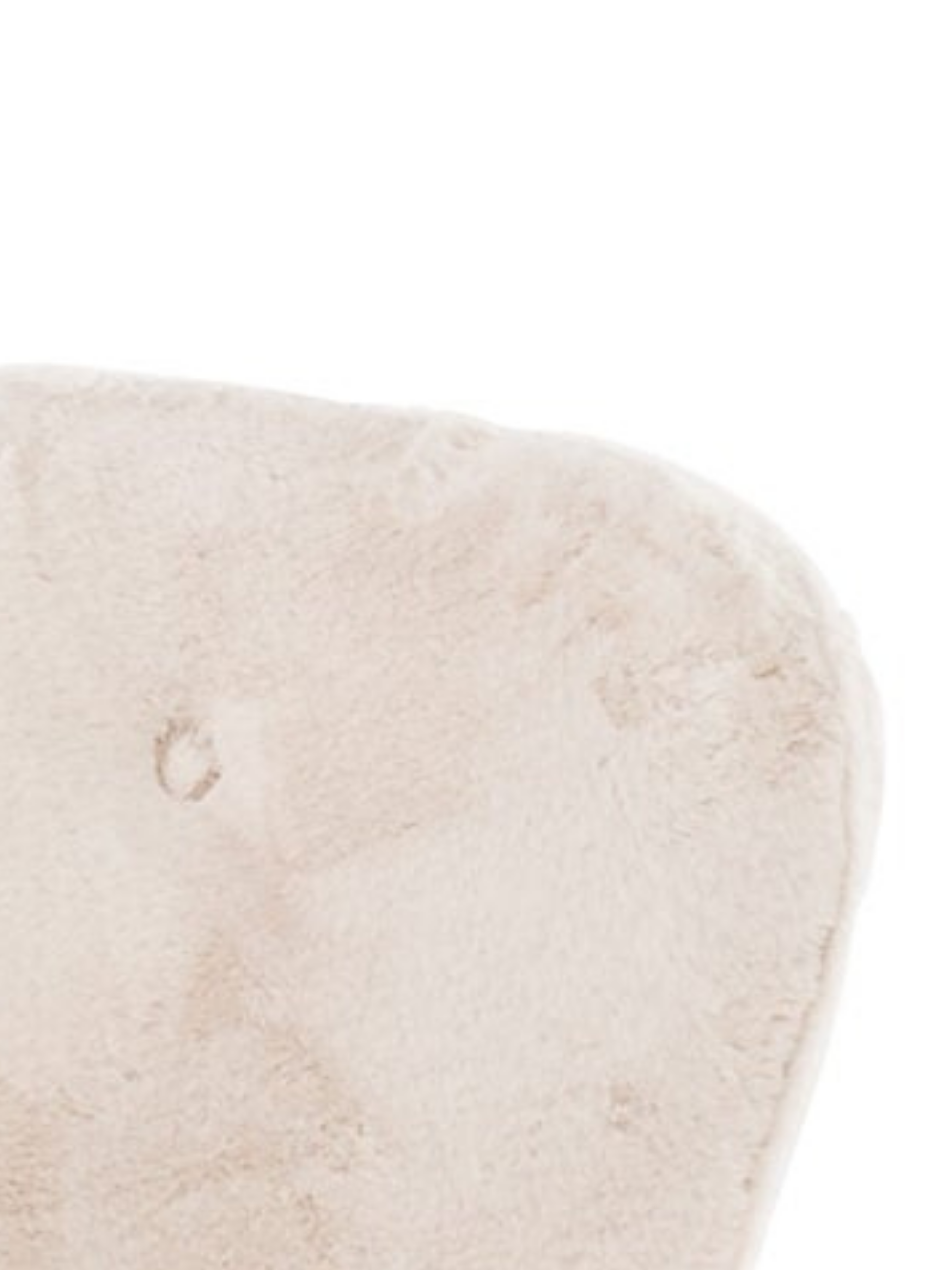 Aemely® Banquette à Bascule 'Duo' - Fausse Fourrure Beige, Patins en Bois Naturel