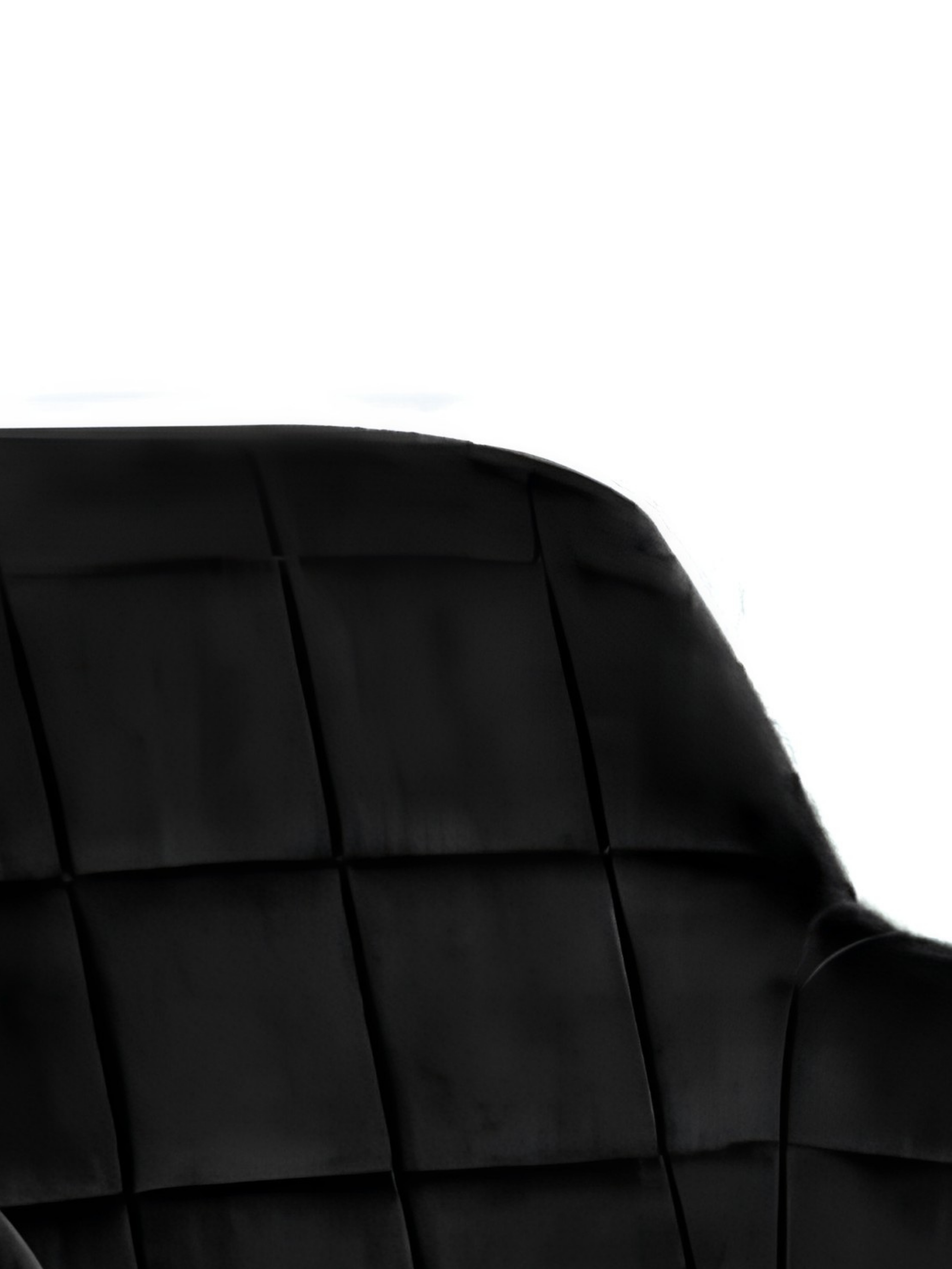 Aemely® Fauteuil à Bascule 'Sofie' - Velours Noir, Patins en Bois Naturel