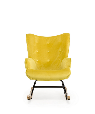 Aemely schommelstoel steerne zwitsal geel velvet